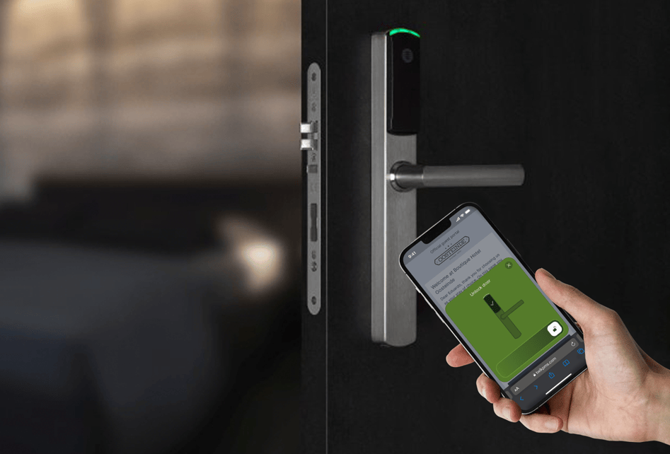 Unlocking door with mobile app